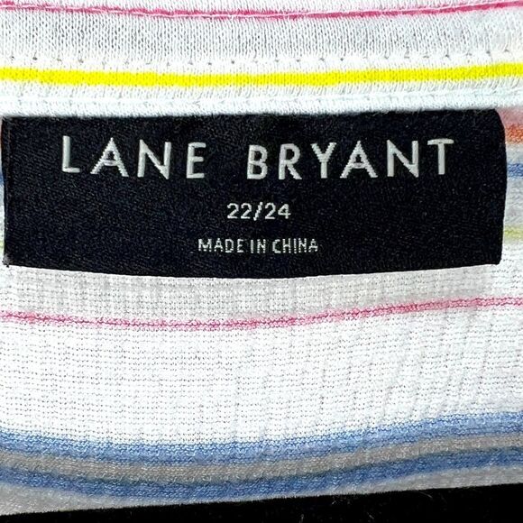 Lane Bryant Relaxed Cap Sleeve Notch Neck Textured Top 0133 - Picture 7 of 9